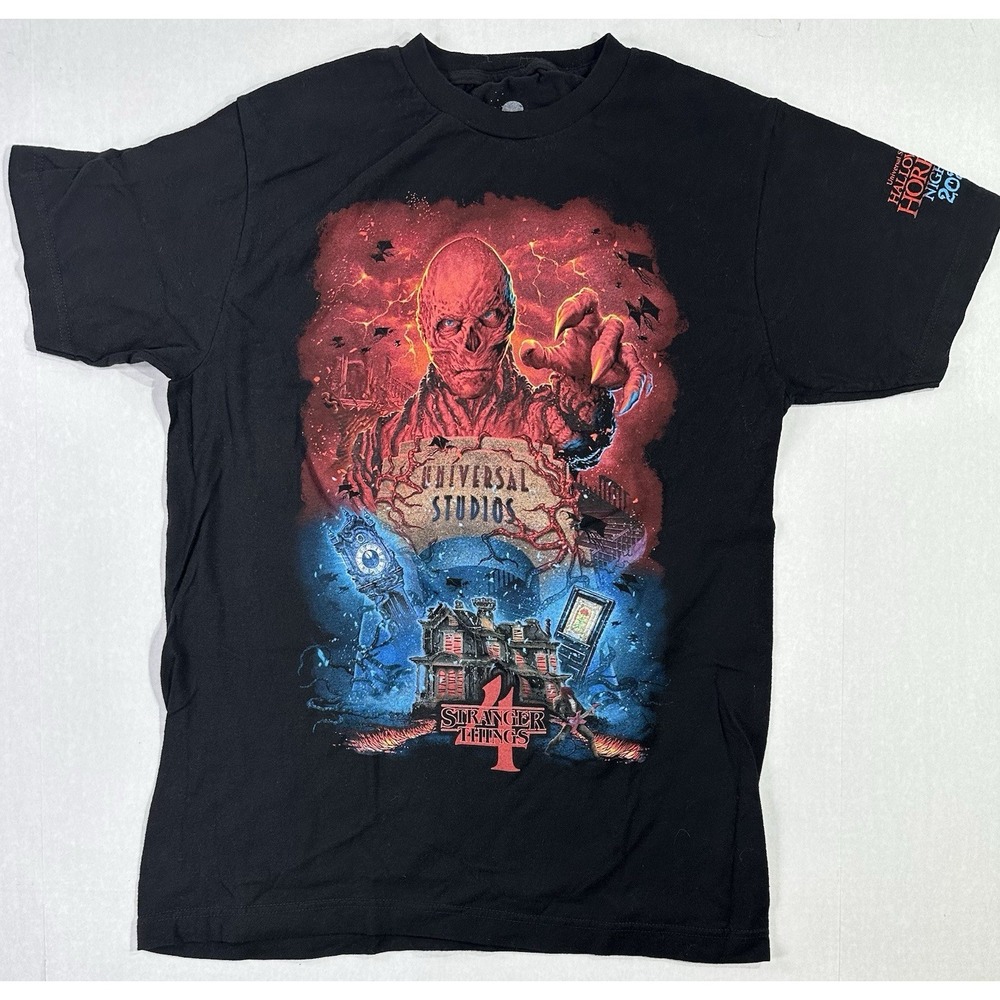 Universal Studios HHN 2023 Stranger Things 4 Vecna Graphic T-Shirt Black M